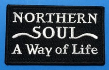 NORTHERN SOUL IRON ON PATCH - A WAY OF LIFE - BLACK