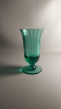 Whitefriars Geoffrey Glass Baxter Aqua Ribbed Vase 9855 6 3/4 Inches Tall.