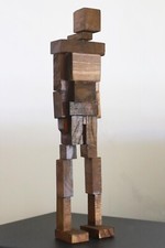 Wood ornament abstract man