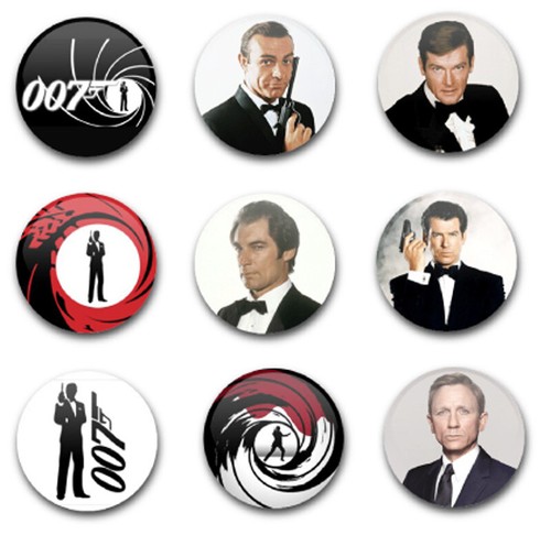 25mm button badges x9 james - 25mm,