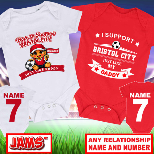 Personalised bristol city baby - bristol,