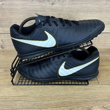 Nike Football Shoes Men’s Size UK 10 Tiempo Black Gold Astro Turf Trainers