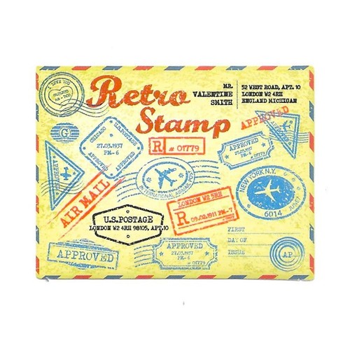 Retro stamp air mail - retro,