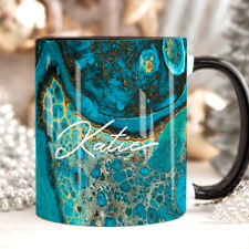 PERSONALISED Mug, Personalised Marble Mug, Name Mug, Mug & Coaster Birthday Gift