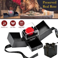 Eternal Preserved Real Rose Gift Box Forever Rose Jewelry Box Eternal Flower Box