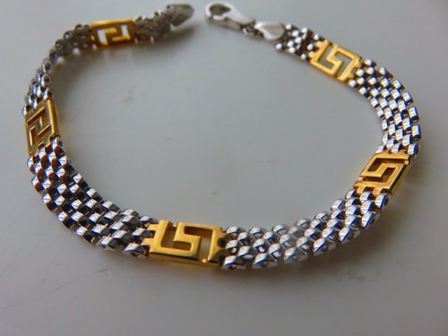 Gold bracelet greek key - greek,