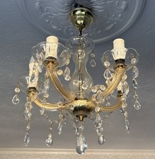 Vintage 5 Arm Glass Crystal