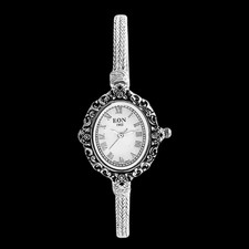 Hand Carved Solid Silver Swiss