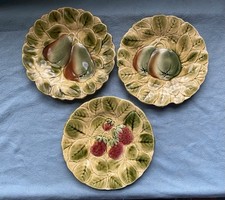3 Sarreguemines Fruit Plates