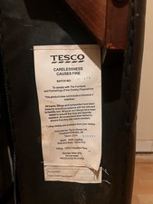 Leather 3-Seater Sofa Dark Brown by Tesco