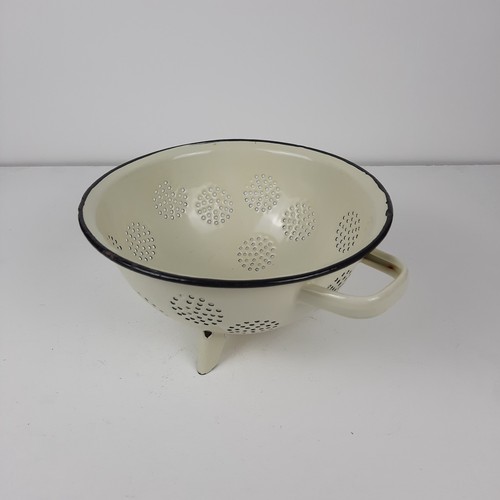 Vintage cream enamel - vintage,