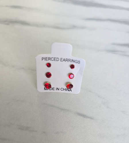 3pcs earrings ear studs - 3pcs,