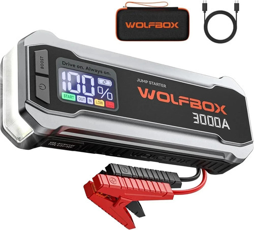 Wolfbox car jump starter 3000a - car,
