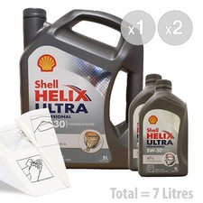 Car Engine Oil Service Kit / Pack 7 LITRES Shell Helix Ultra Professional 7L