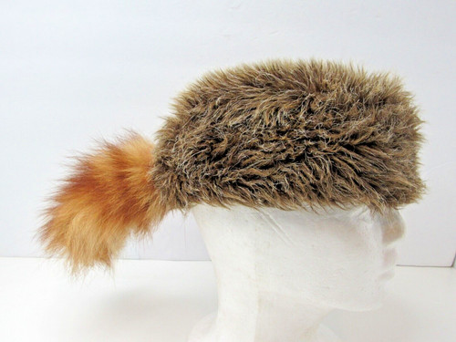 Vintage faux raccoon - faux, hat