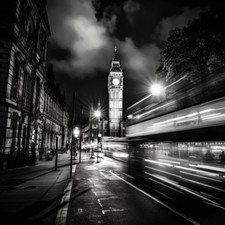 Big Ben Black and White London