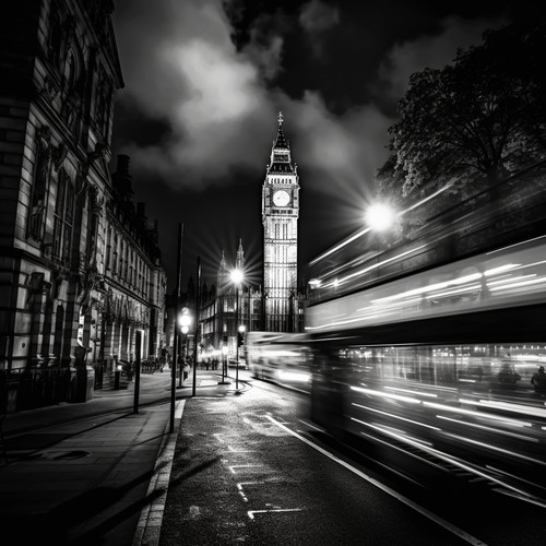Big ben black - ben, london