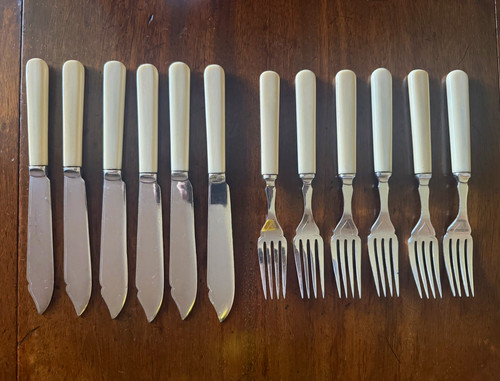 1930s set plated fish - of,