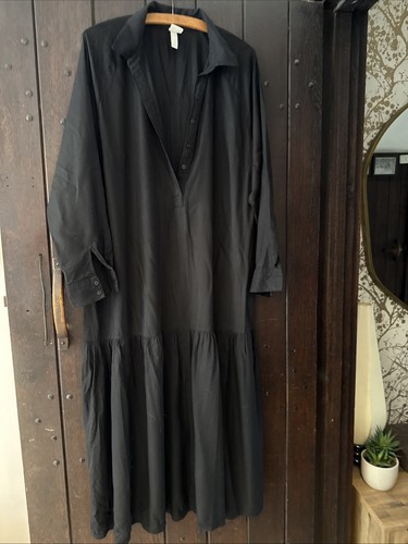 Ladies black long cotton - h&m,