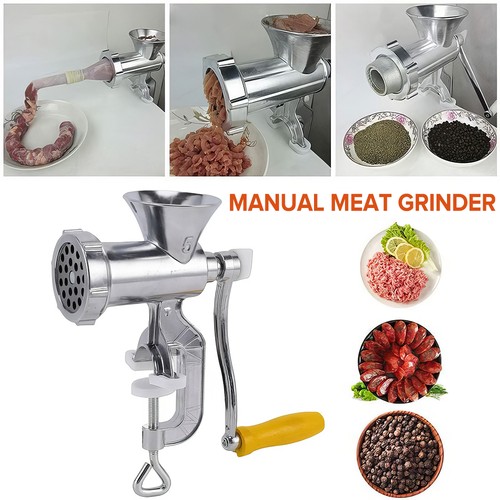 Manual meat mincer - hand, crank