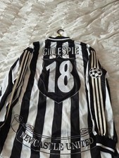 Keith Gillespie Match Worn Champions League Shirt Vs Barcelona In 1997