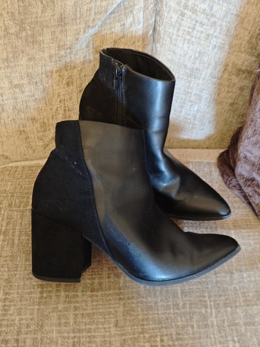Ladies black faux - faux, suede