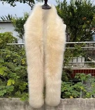 Womens Faux Fox Fur Scarf Long