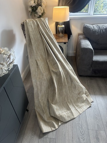 Pair pleated gold - pleated, and