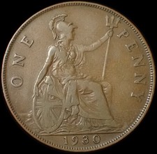UK One Penny 1930 George V