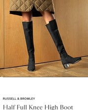 Russell & Bromley half full knee high boot black suede uk 5.5