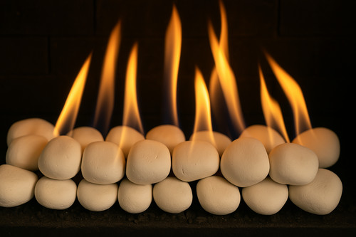 Gas fire pebbles replacement - fire,