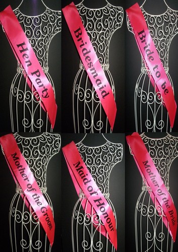 Bride sash hen - &, party