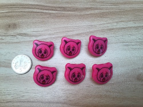 Acrylic shank buttons - acrylic, 1-hole