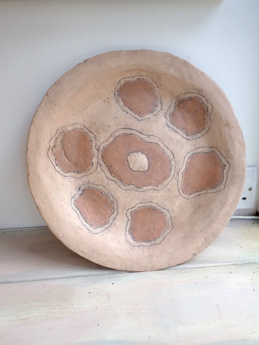 Large studio pottery - plate, by