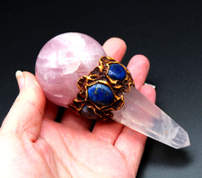 Rose quart crystal magic wand