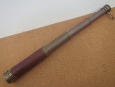 Vintage Small Brass & Leather Telescope