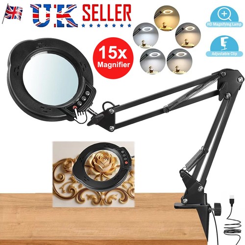 15x magnifier glass led - 15x, desk