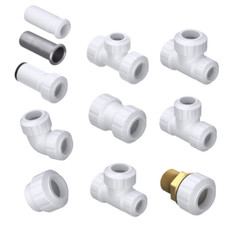 KeyPlumb Push Fittings 15mm 22mm Poly Pipe Plumbing Adaptors | WRAS Approved