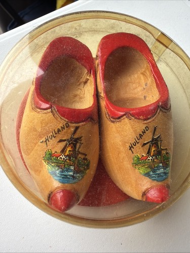 Vintage dutch wooden clogs - vintage,