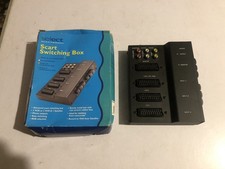 3 Way SCART Video Control Box Switch Splitter Controller RCA Phono Input Output