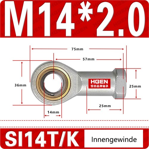 Female male rod end bearing - female,