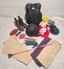 Girl's Horse Riding Kit Bundle With Body Protector, Riding Hat, Jodphurs & Shoes