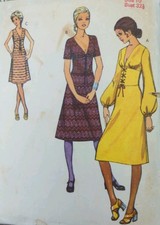 Vintage 1970s Style 3095 Dress Sewing Pattern Bust 32.5"