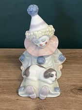 Lladro Porcelain Clown With A Puppy #5277 Excellent Condition