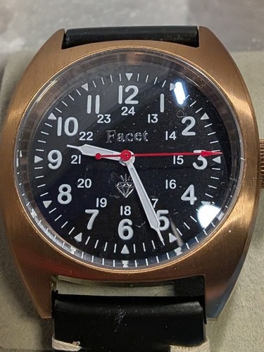 New 36mm retro - pilot, bronze