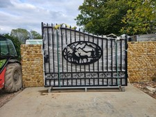 £950+vat New pair of Black Wrought iron style Driveway Entrance gates  20' foot