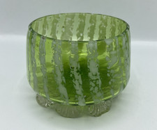 Lime Green and White Glass