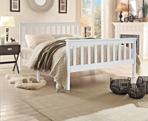 Solid 4ft wooden pinewood bed - solid,