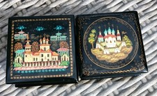 2x Old Russian Palekh Style