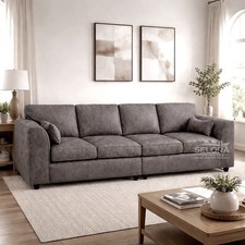 Large 4 Seater Sofa Grey